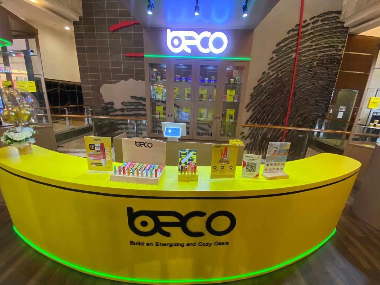 BECO counter display and product setup