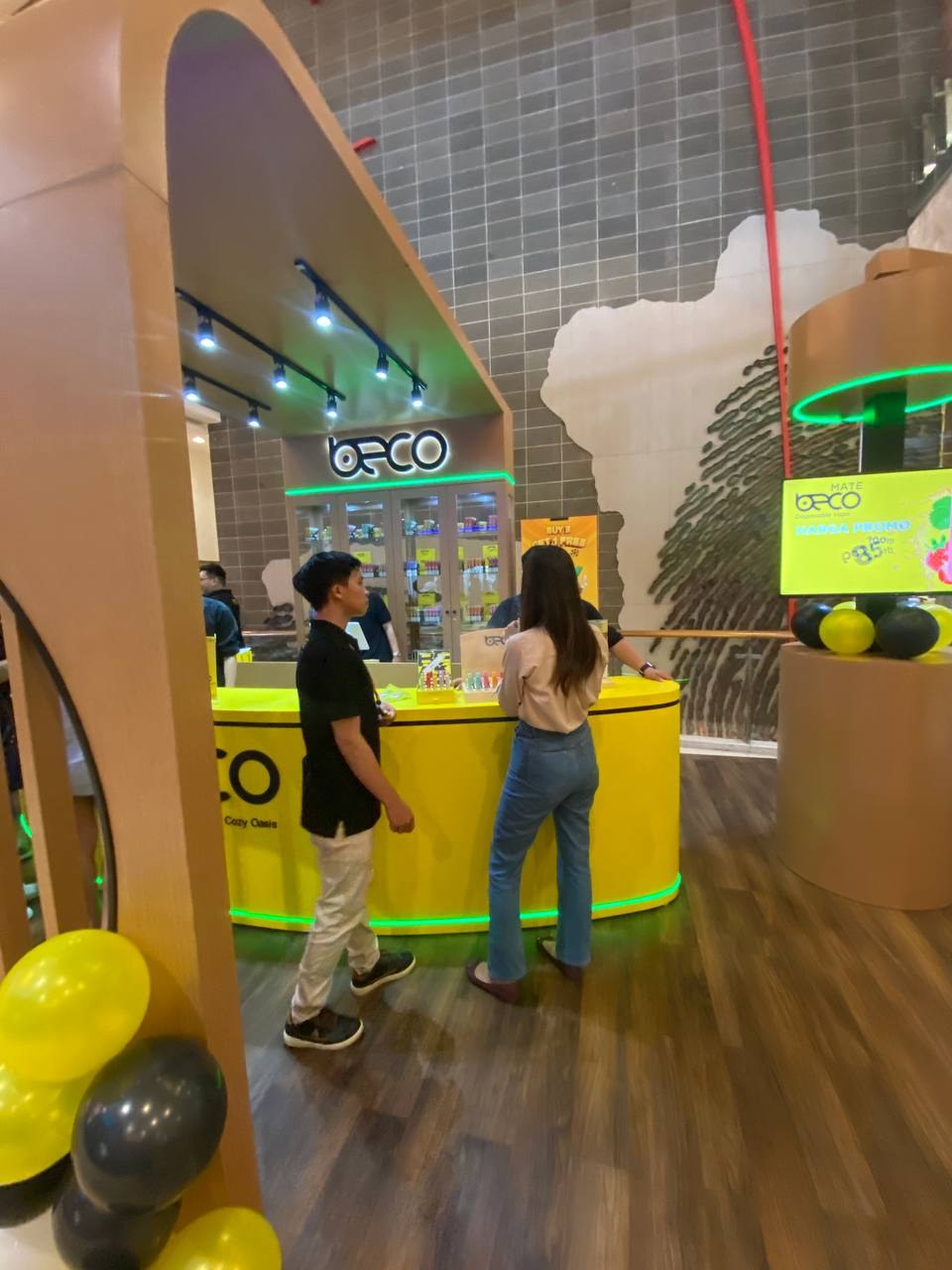 BECO customer interaction at activation booth